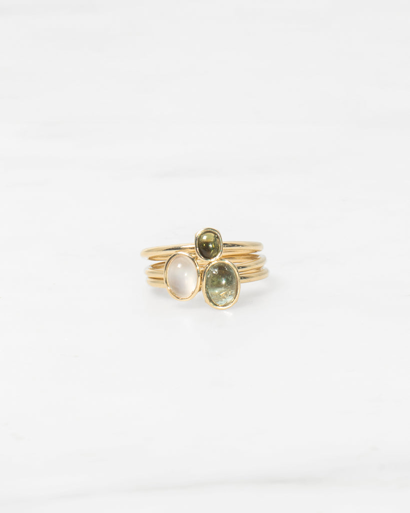 14K Dusted Spruce Rings