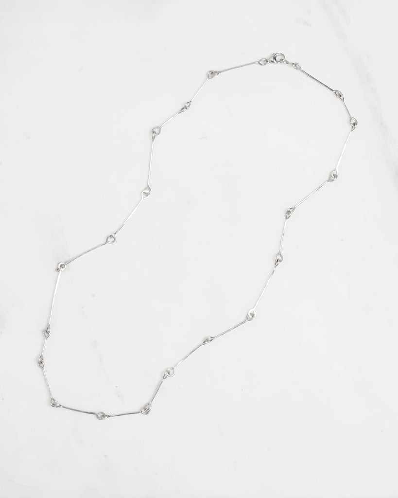 Sterling Bone Chain Necklace - Thin