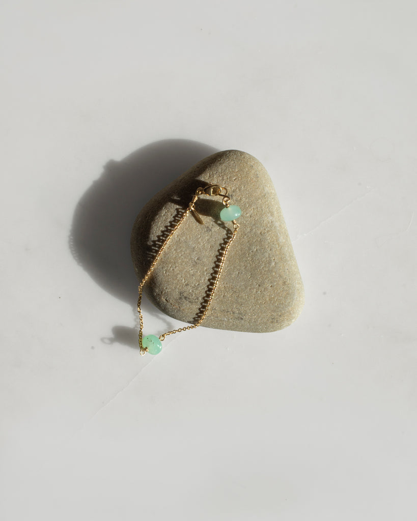 14K Mint Opal Chain Bracelet