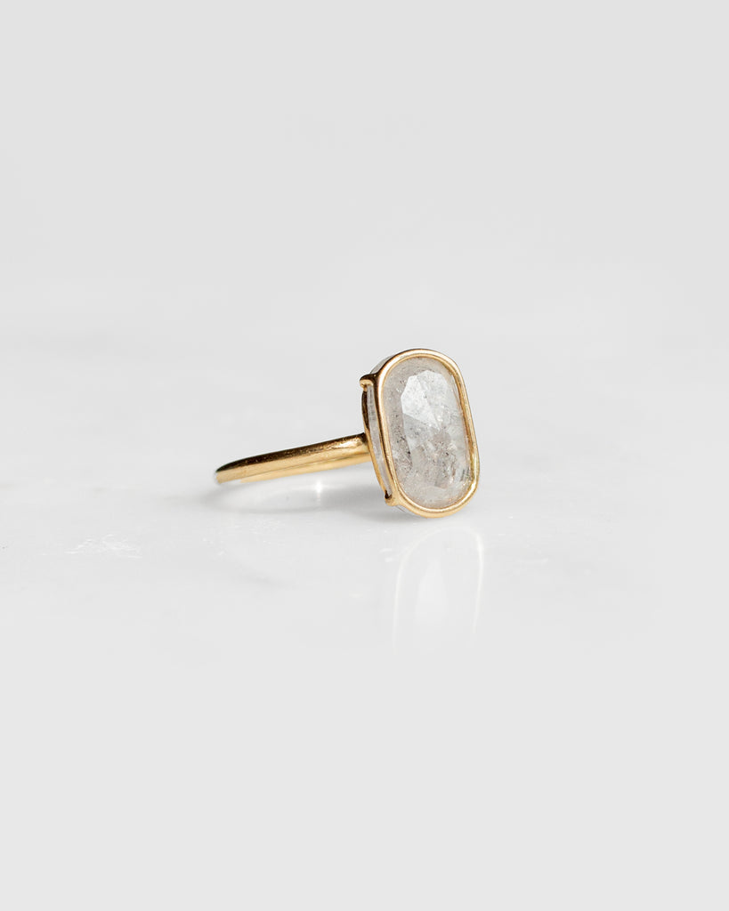 Mineral Diamond Floating Ring - Soft Light Cloud