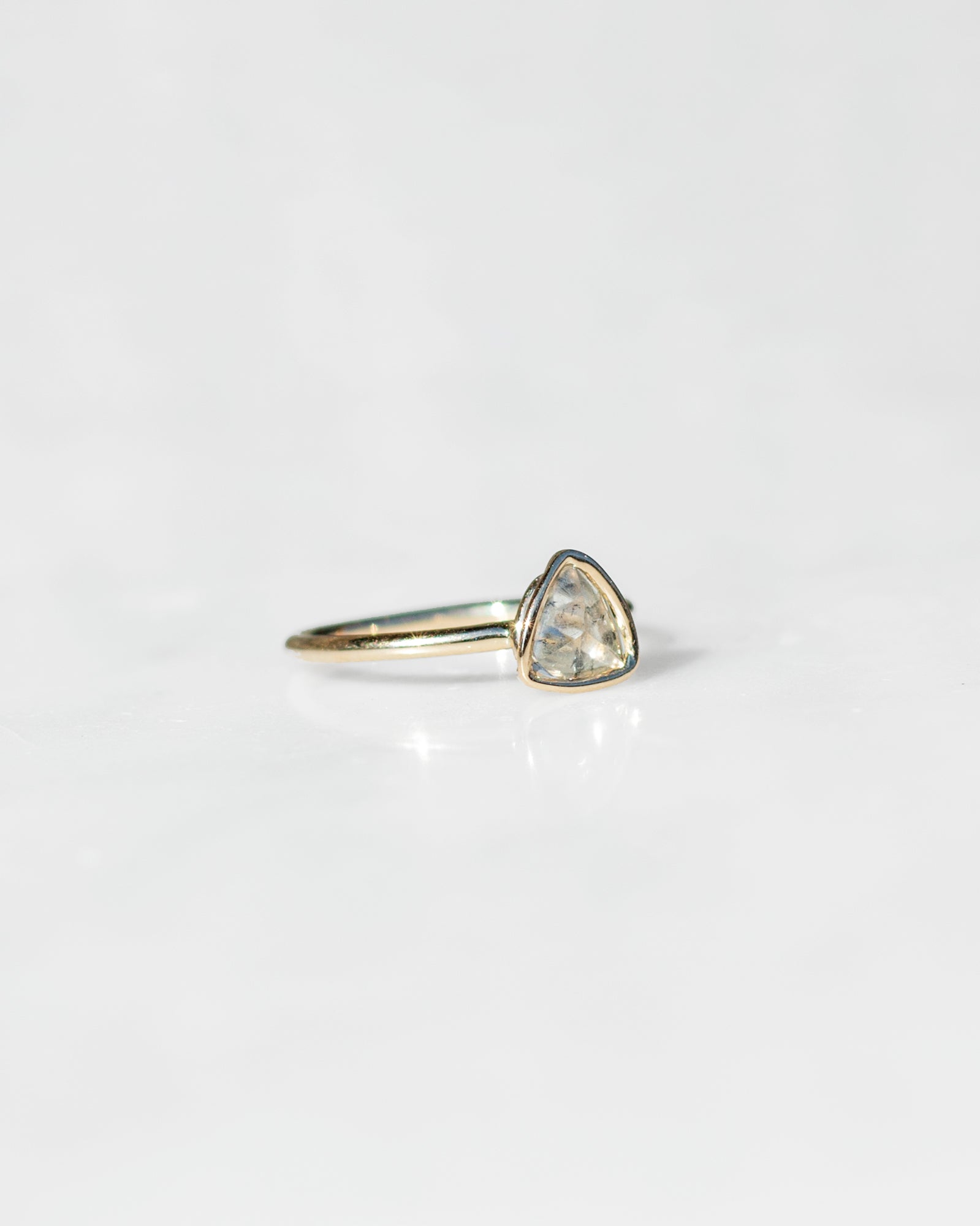 14K Diamond Macle Floating Ring