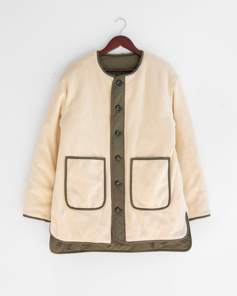 Mijeong Park - Reversible Padded Jacket in Olive/Cream