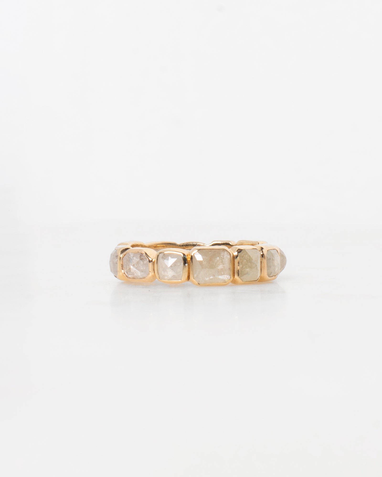 14K Mineral Diamond Eternity Band - Fall Frost
