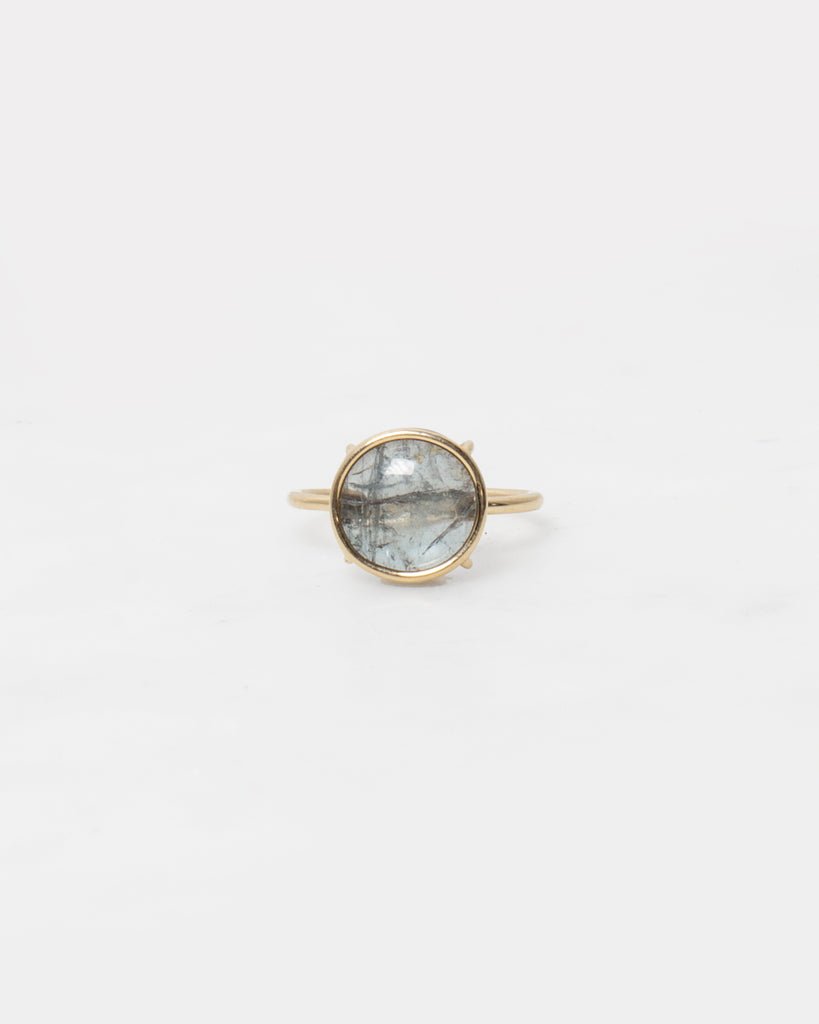 14K Stormy Blue Floating Ring