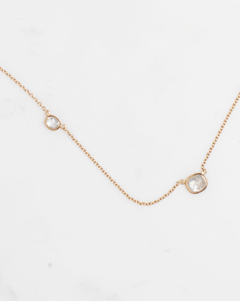 14K Twin Clair Diamond Necklace