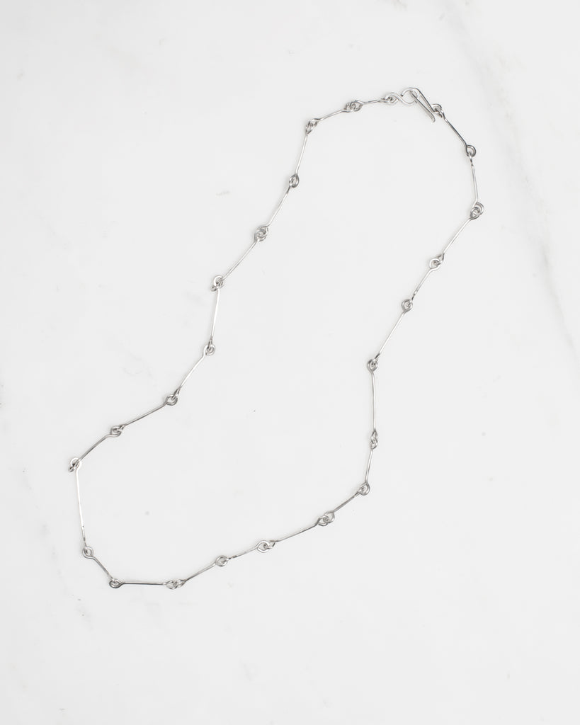 Sterling Bone Chain Necklace - Thick