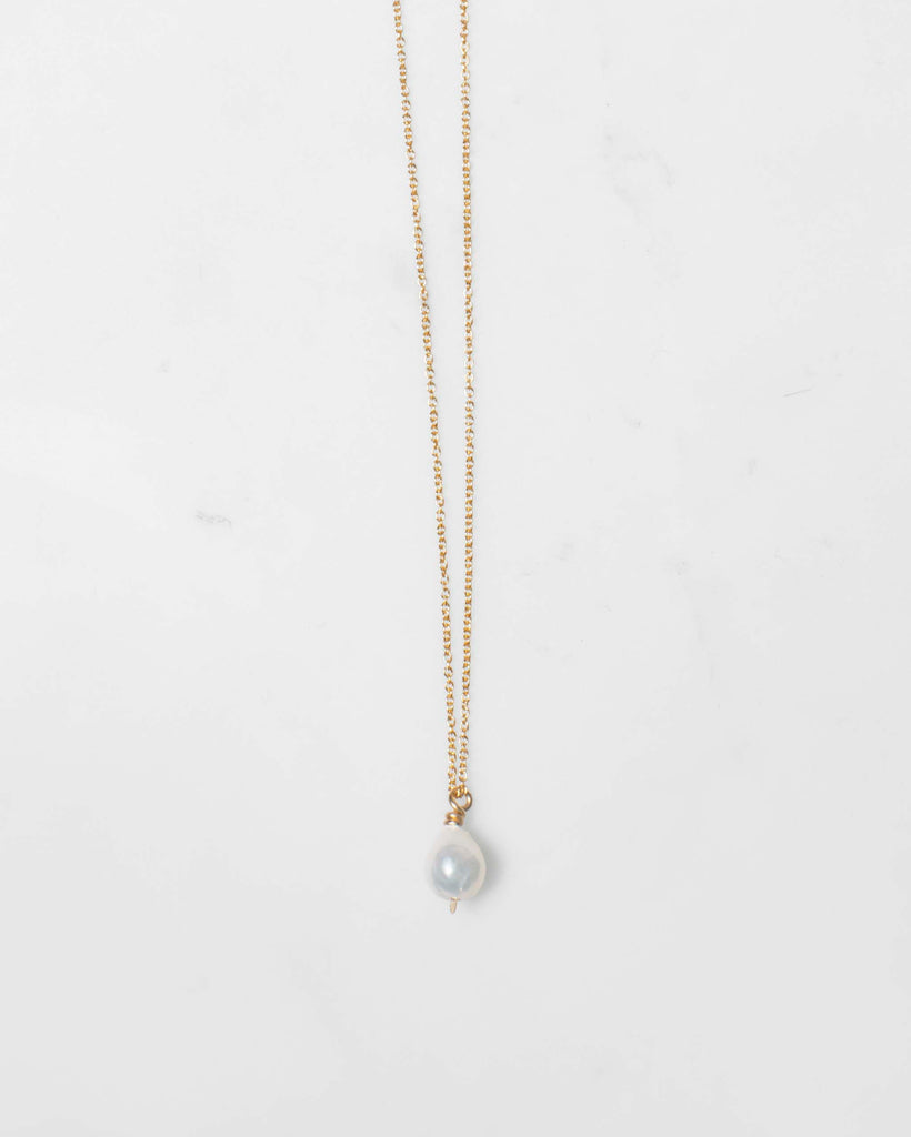 Petite Baroque Pearl Drop Necklace