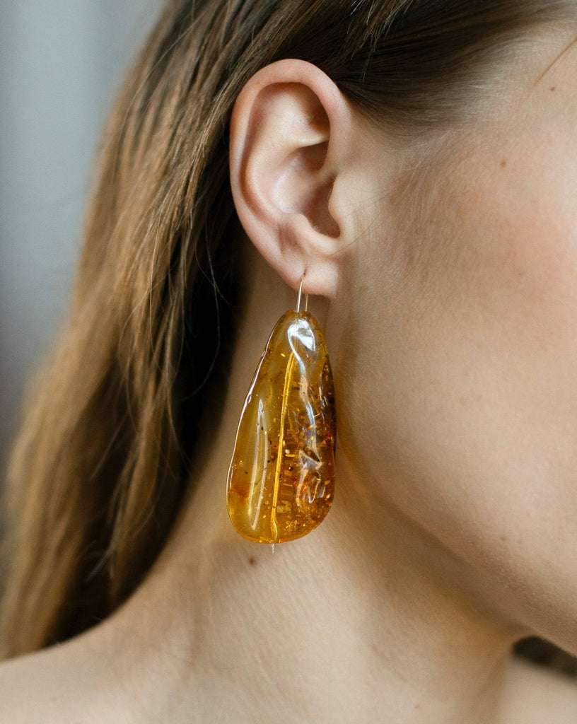 Golden Lily Drop Earrings