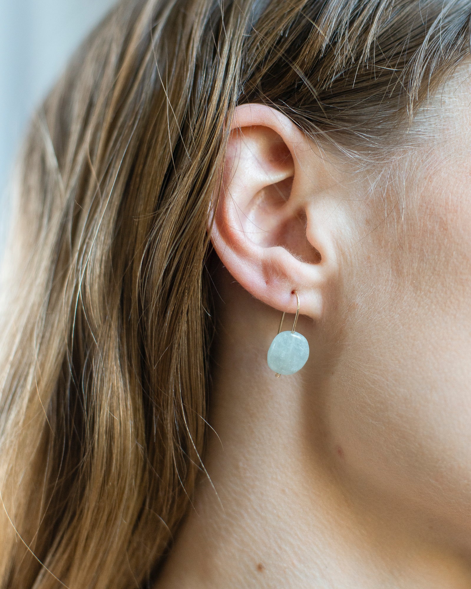 Petite Aquamarine Drop Earrings
