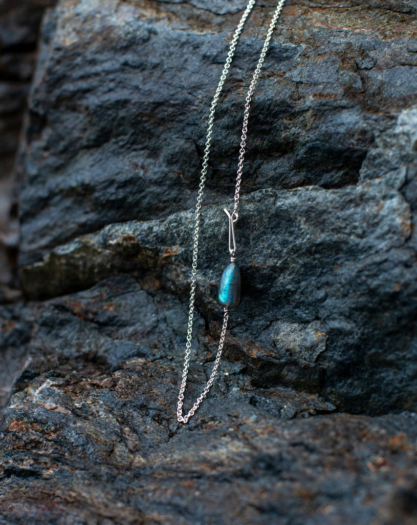 Sterling Labradorite Chain Necklace