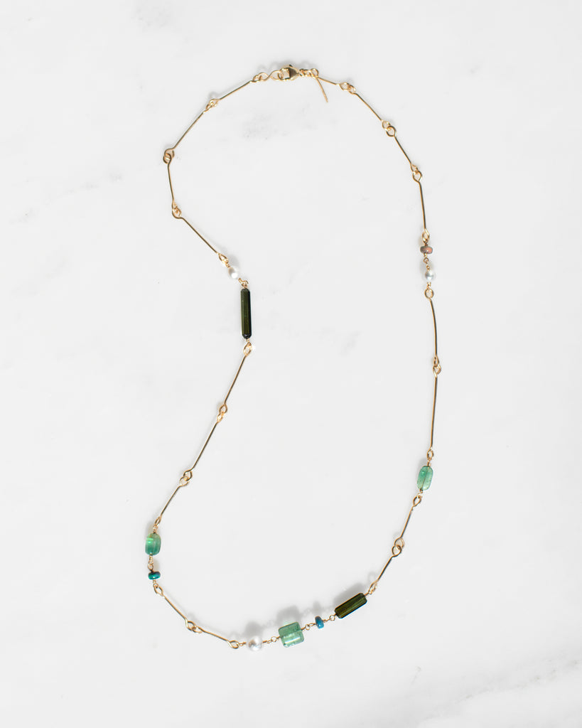 Coastal Pine Bone Chain Necklace