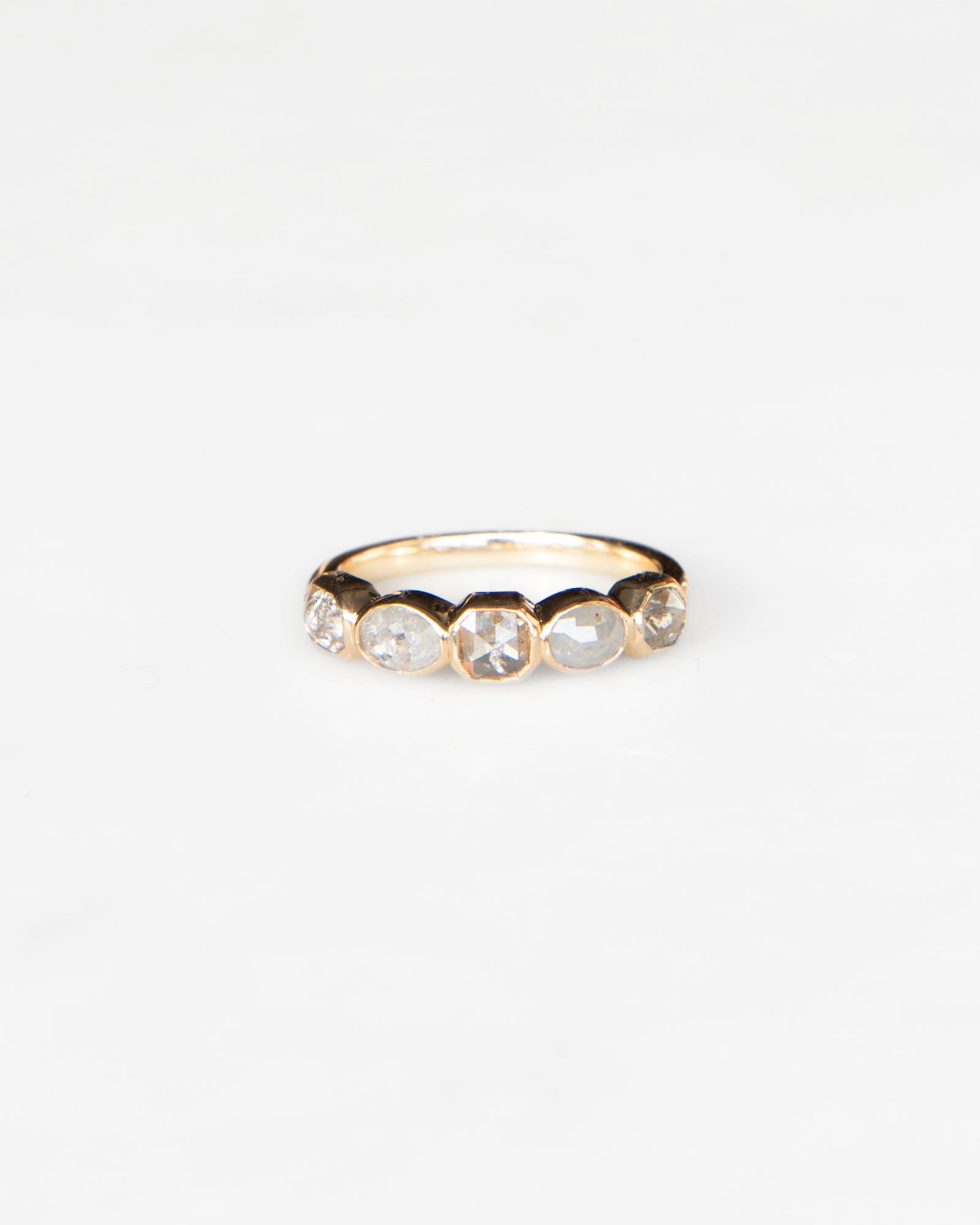 14K Frosted Stroll Moitié Ring