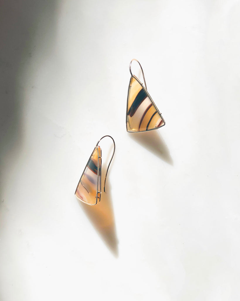 14K Kandinsky Floating Drop Earrings