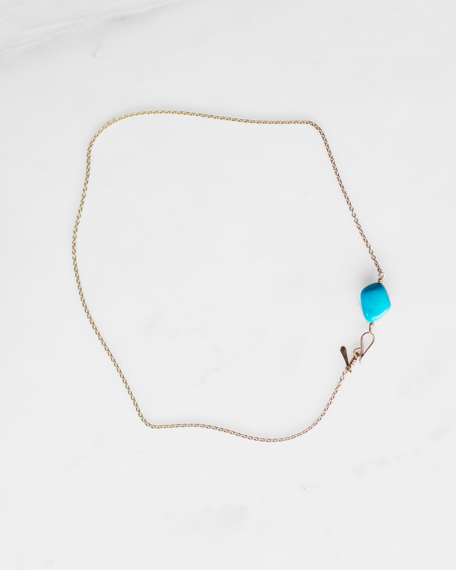 14K Turquoise Chain Necklace