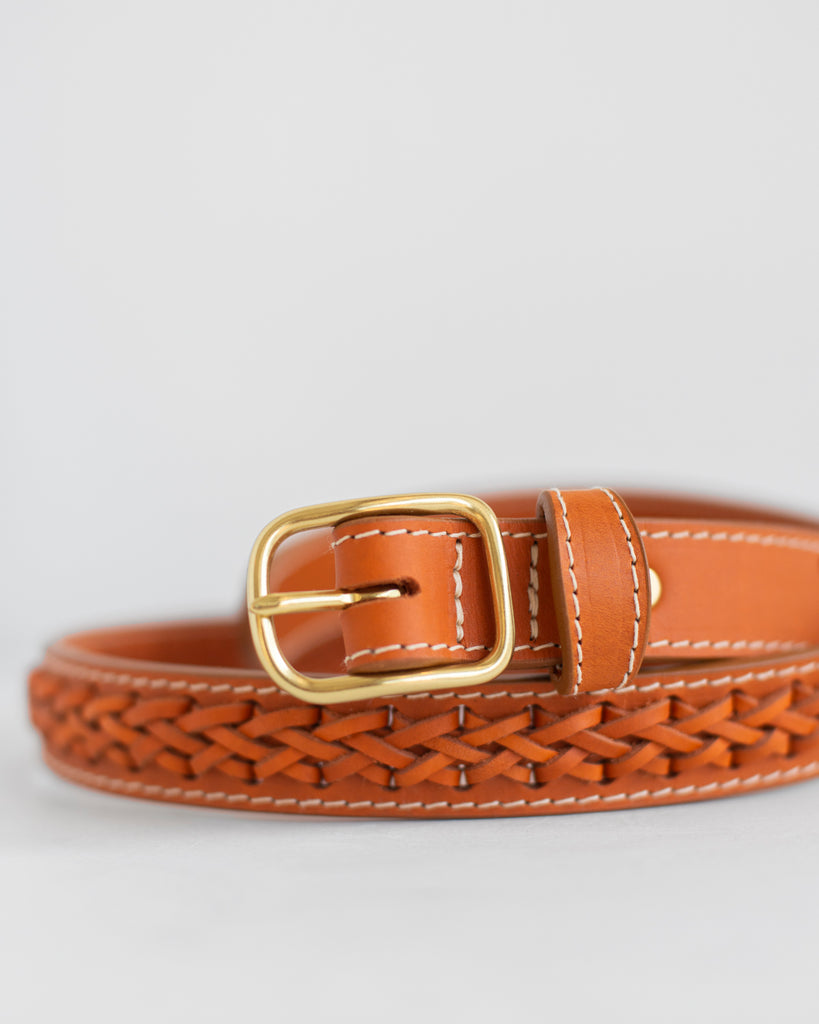 Lindquist - Braided Belt in Honey Vachetta