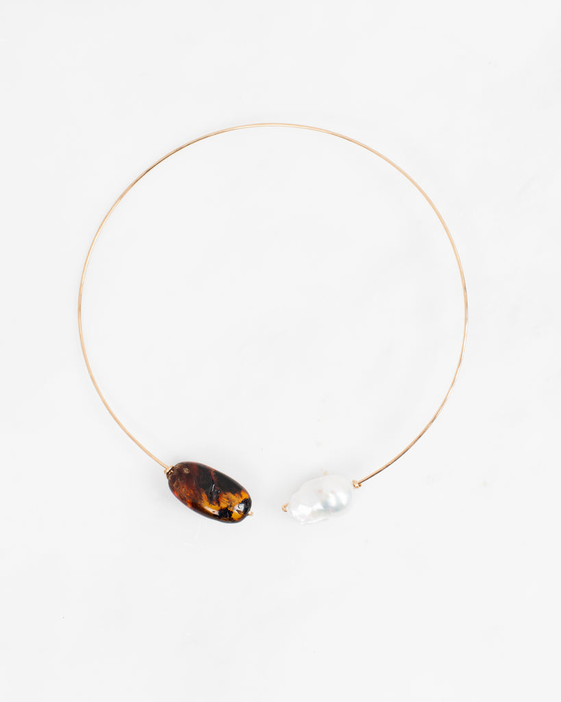 Amber and Pearl Collar