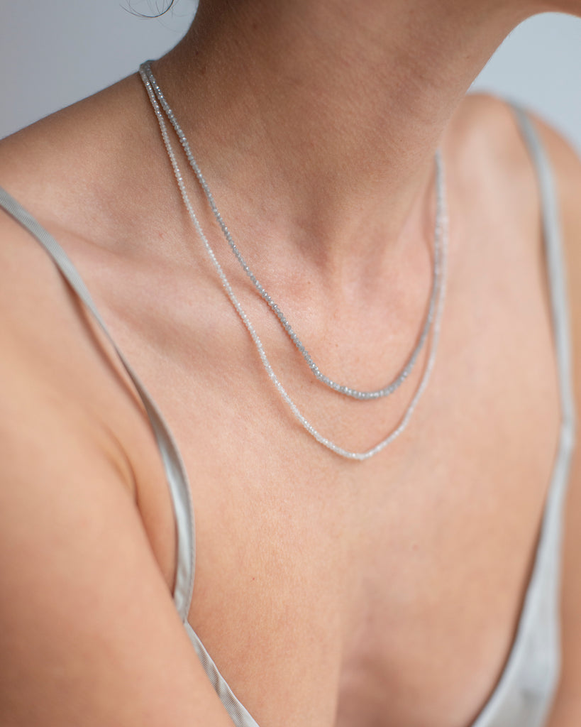 Light Grey Diamond Layering Necklace