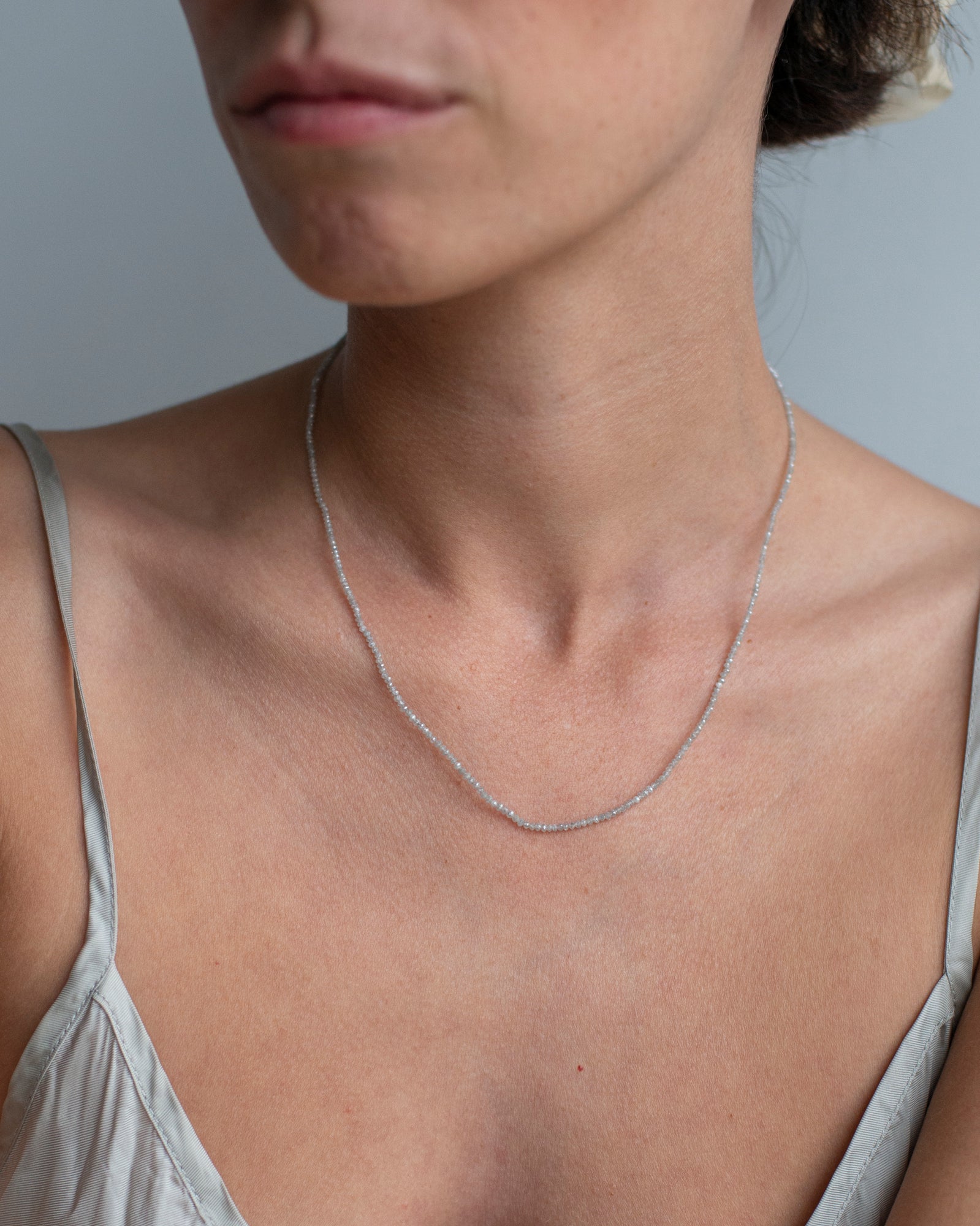 Light Grey Diamond Layering Necklace