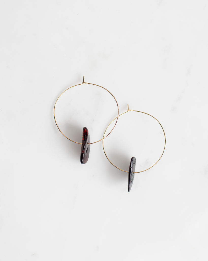 Red Amber Hoops