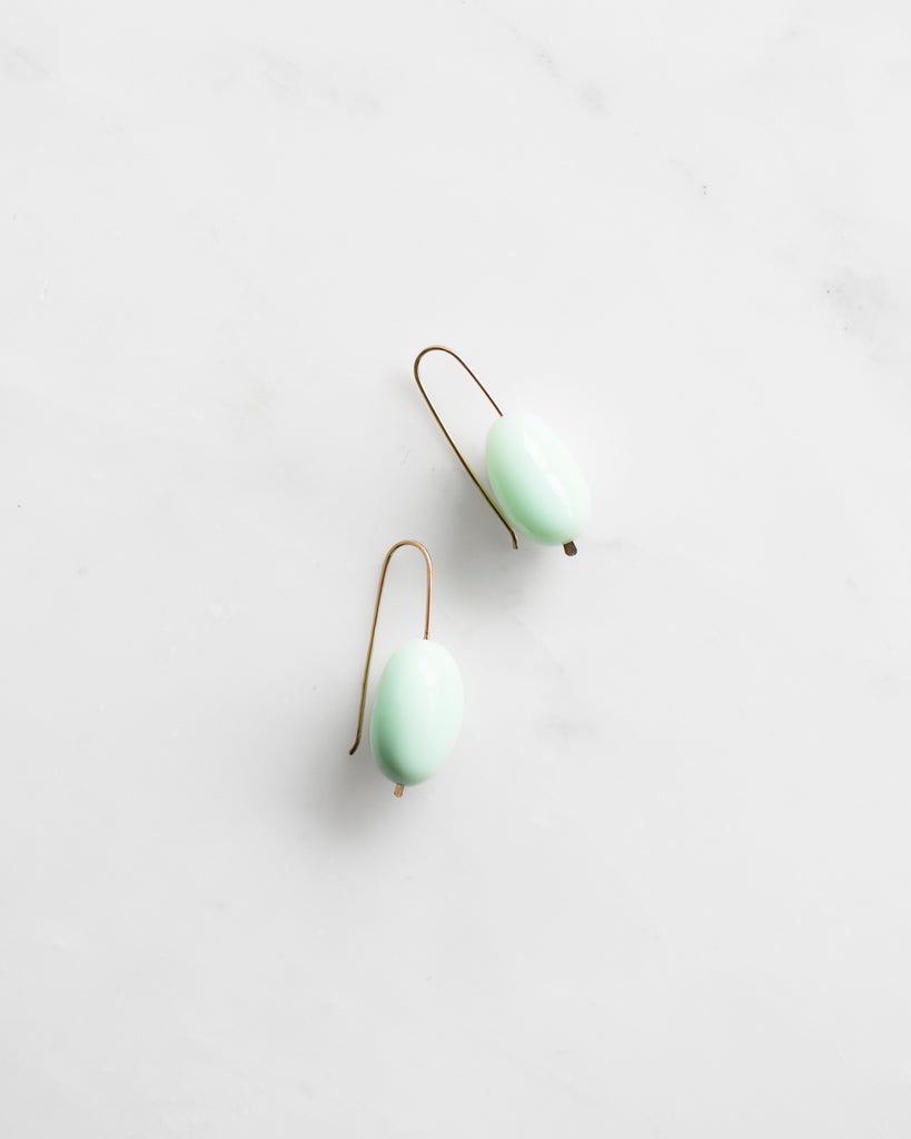 Mint Opal Drop Earrings