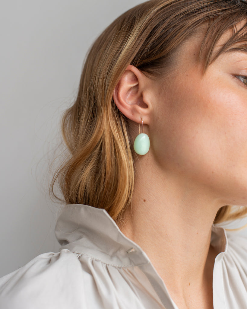 Mint Opal Drop Earrings