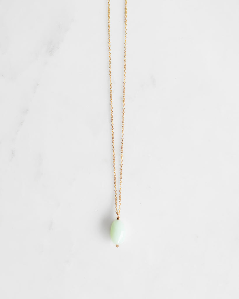 Mint Opal Drop Necklace