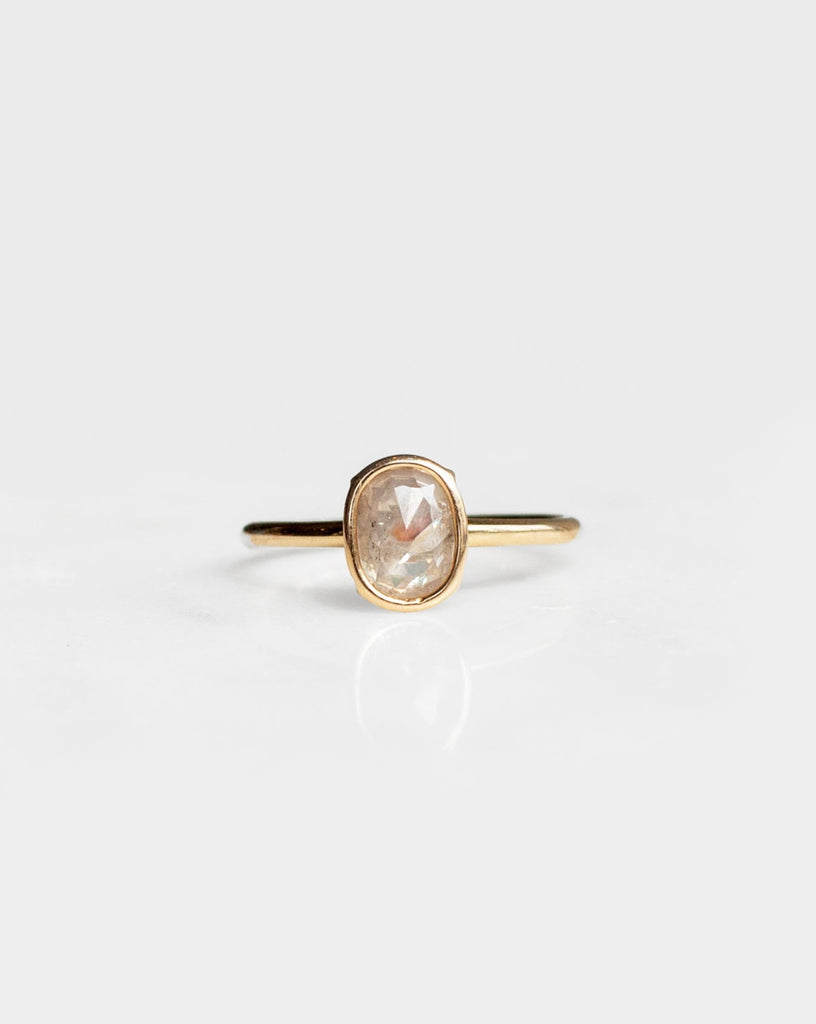 Copper Flash Mineral Diamond Floating Ring
