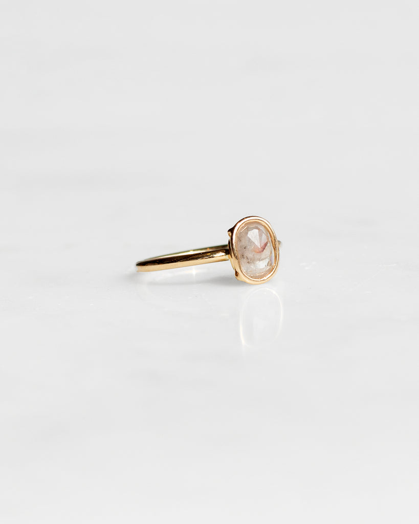 Copper Flash Mineral Diamond Floating Ring