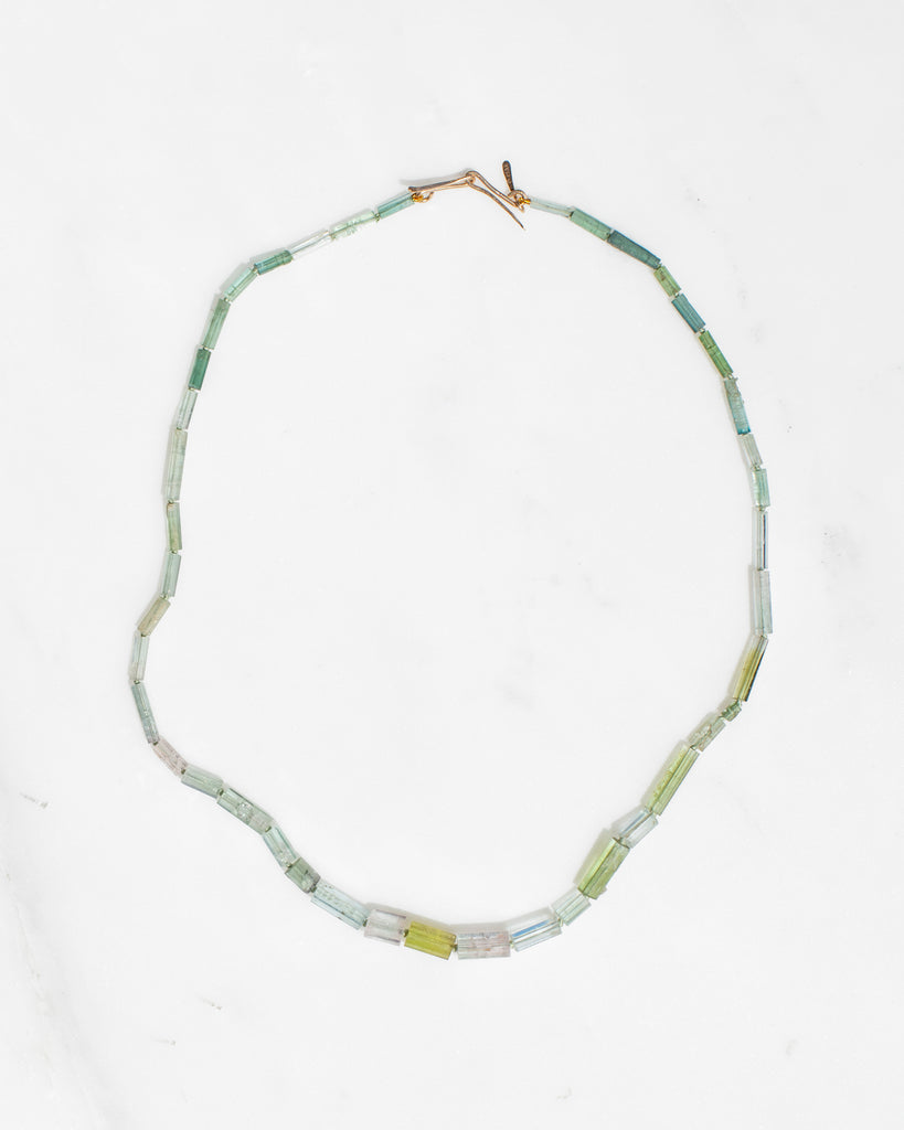 14K Afghan Tourmaline Layering Necklace