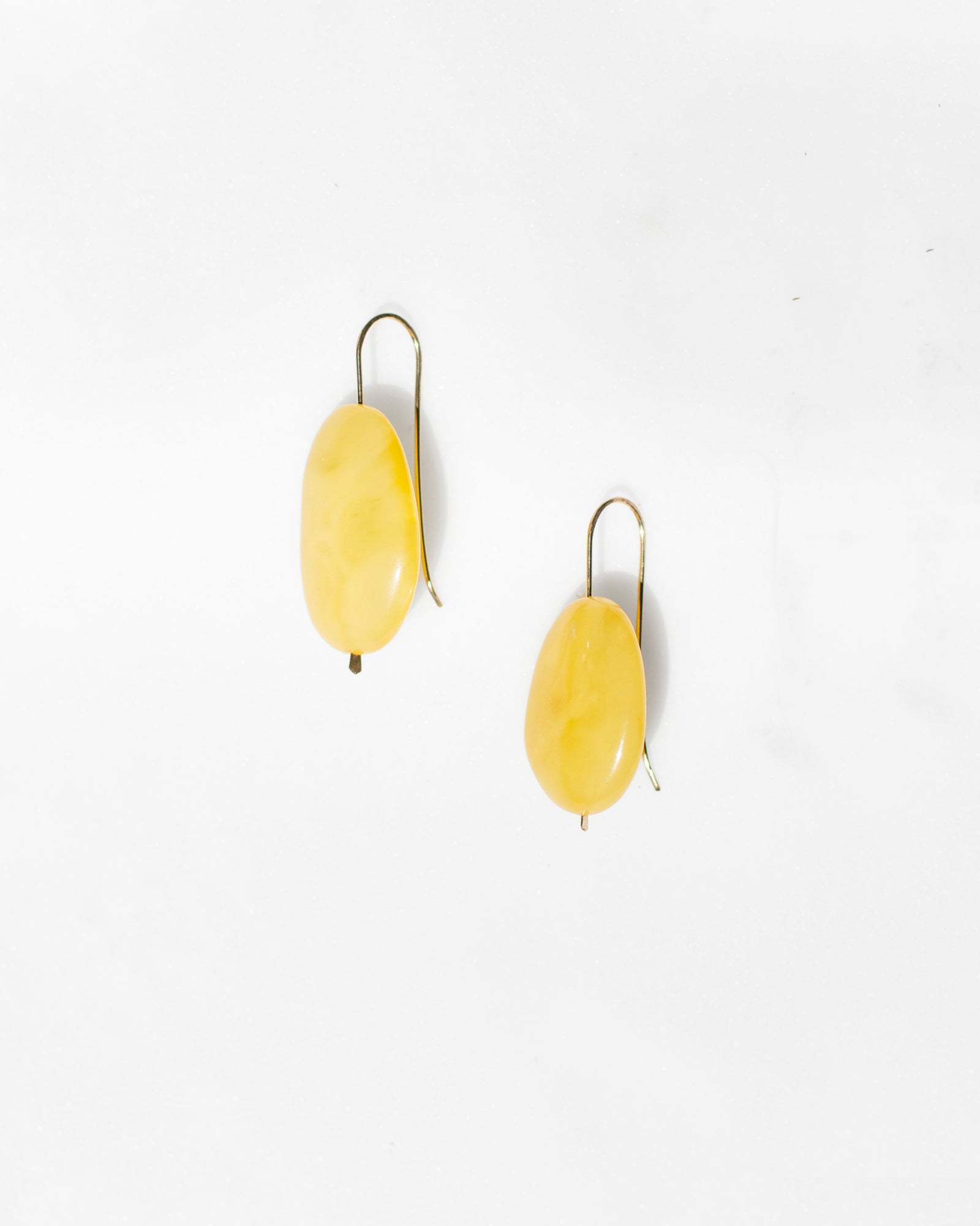 Lemon Amber Drop Earrings